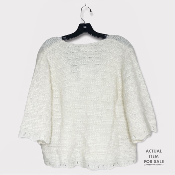 SÉZANE Lilou Mohair Wool Knit Jumper - White - Picture 6 of 8